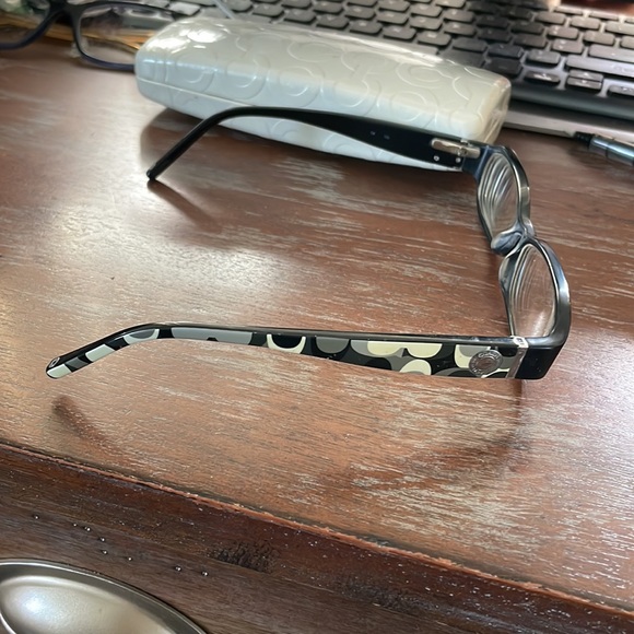 Coach Roberta black 843 eyeglasses with white hard logo sig c case - Picture 14 of 16